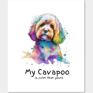 My Cavapoo is cuter than yours Funny Shirt Posters and Art